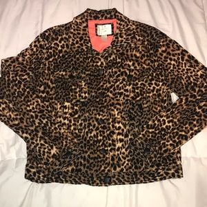 Forever 21 Leopard Print Trucker Jacket